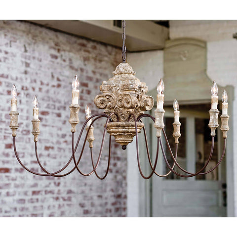 Accent Elegant Candelabra Chandelier with Bobeche Ceiling Light