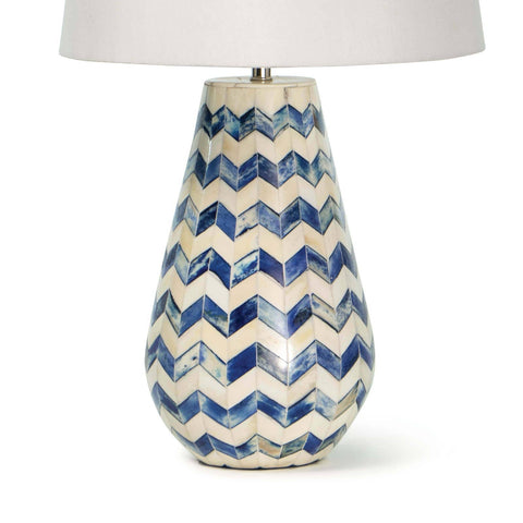 Accent Chevron Bohemian Table Lamp with Inlay