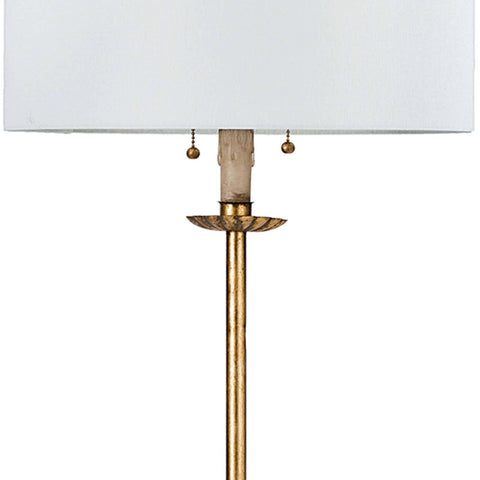 Clove Accent Elegant Carving Column Floor Lamp
