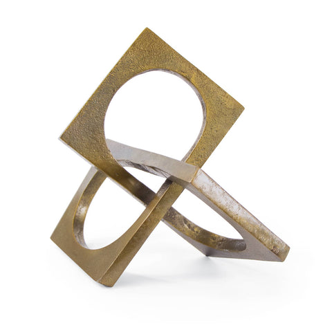 Decorating Essentials Modern Asymmetrical Abstract Metal Sculpture