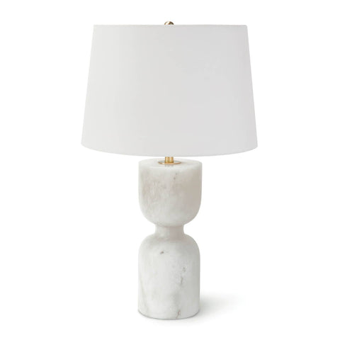 Joan Modern Column Table Lamp with Carving Accent