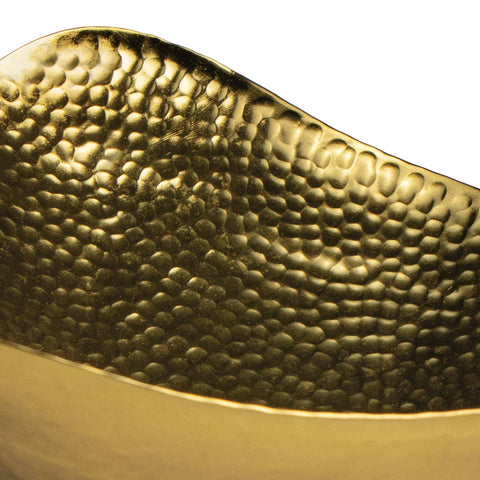 Decorating Essentials Handcrafted Asymmetrical Hammered Bowl Vase