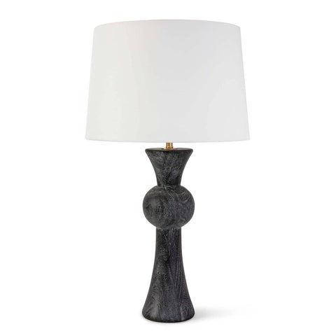 Vaughn Modern Column Table Lamp with Drum Shade