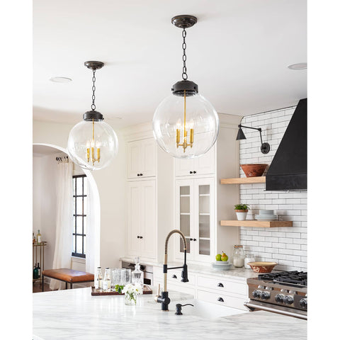 Ambient Globe Contemporary Candelabra Pendant Light