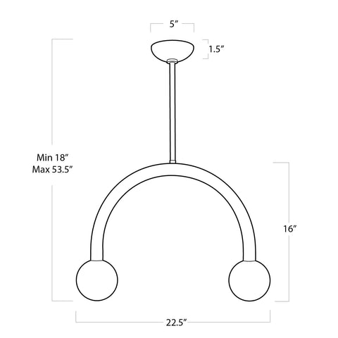 Happy Accent Arc Modern Novelty Pendant Light
