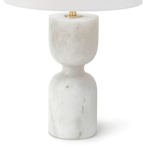 Joan Modern Column Table Lamp with Carving Accent