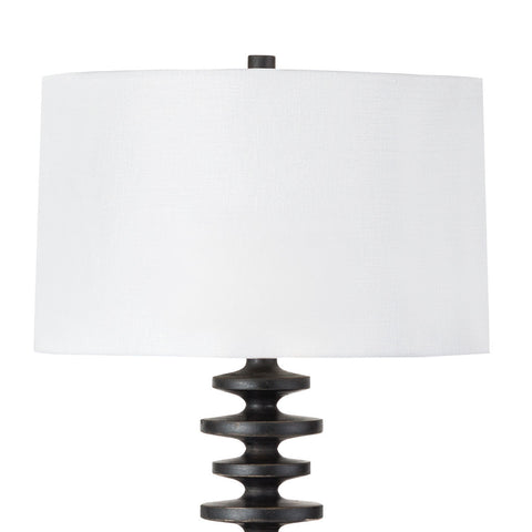 Fishbone Accent Elegant Handcrafted Drum Table Lamp