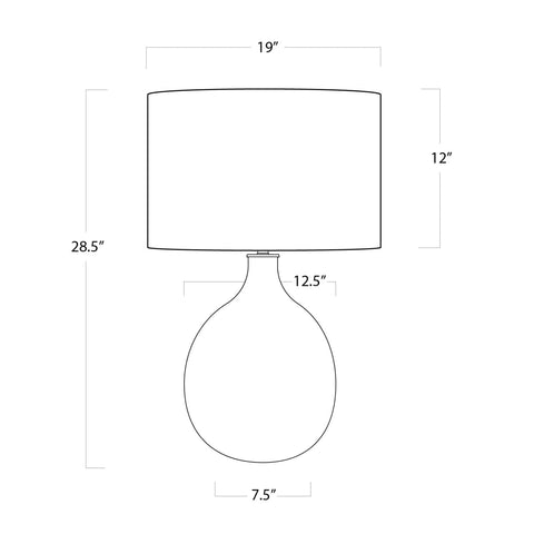 Biscayne Ambient Coastal Drum Table Lamp Handcrafted