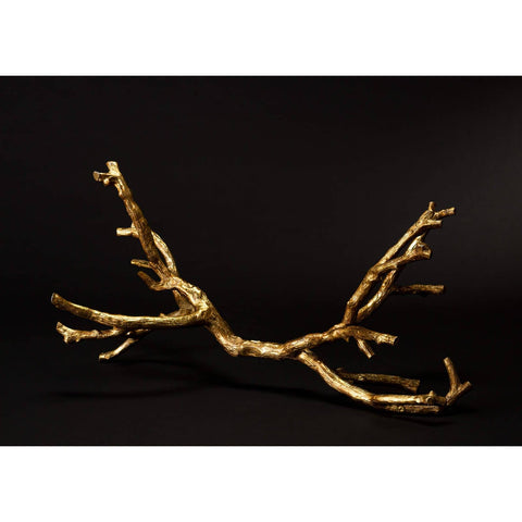 Decorating Essentials Tree Branch with Gold Leaf Finish in Organic Style