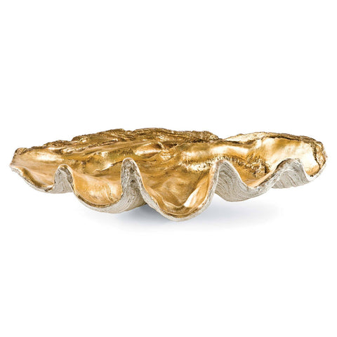 Decorating Essentials Coastal Gilded Seashell Decorative Bowl