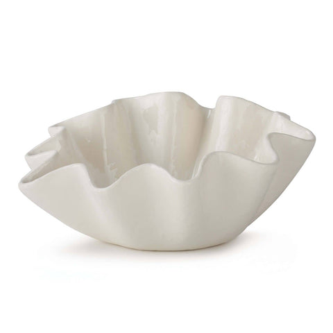 Decorating Essentials Asymmetrical Handcrafted Glossy Bowl Vase