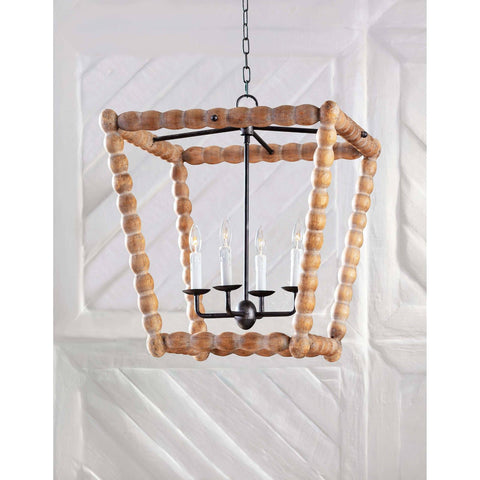 Perennial Ambient Lantern Chandelier with Carving Eclectic Ceiling Light