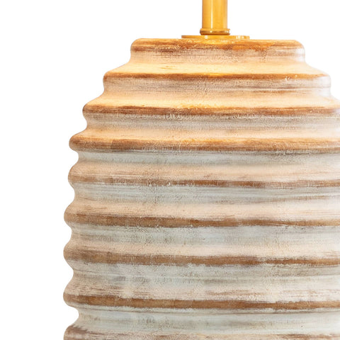 Carmel Coastal Column Table Lamp with Fluted Carving