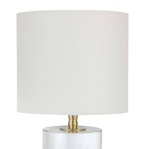 Juliet Elegant Column Table Lamp with Crystals