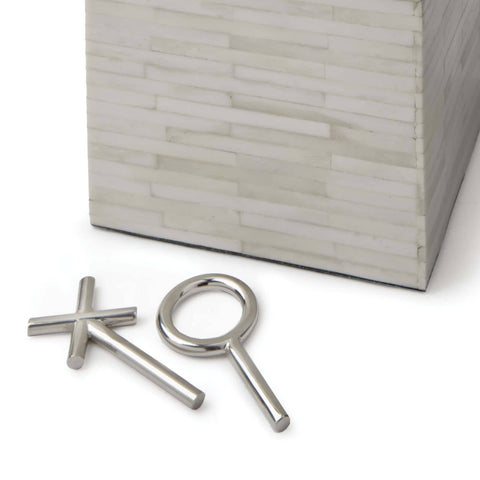 Decorating Essentials Polished Nickel Cube Decorative Dice