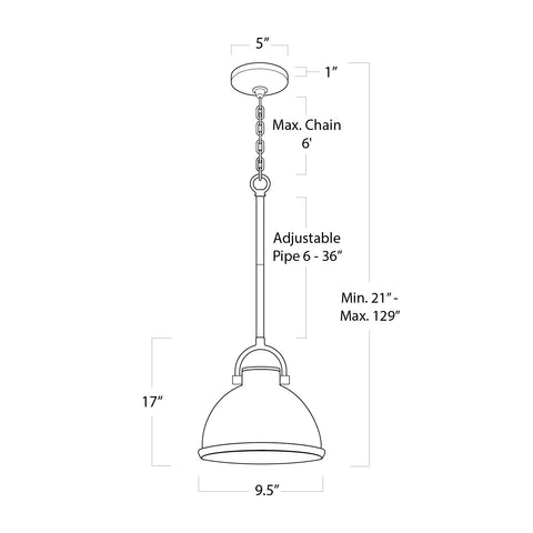 Eloise Ambient Bell Coastal Pendant Light