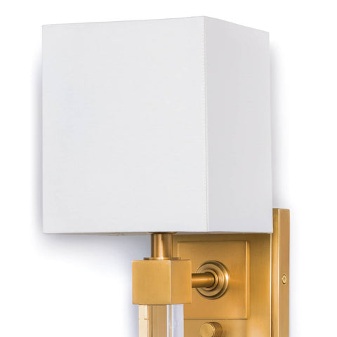 Metro Accent Column Sconce with Crystals Modern Wall Light