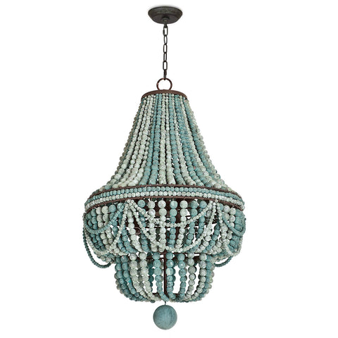 Malibu Bohemian Candelabra Chandelier with Beads Ceiling Light