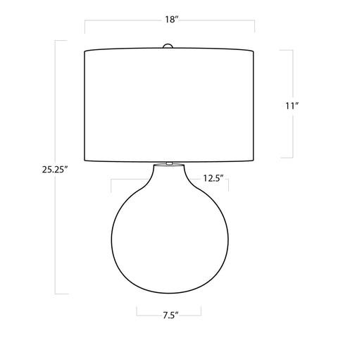 Accent Contemporary Drum Table Lamp with Inlay