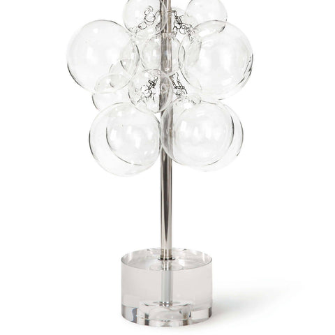 Accent Modern Drum Table Lamp in Clear