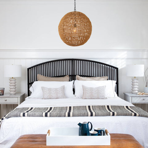 Nova Coastal Column Table Lamp with Carving Accent