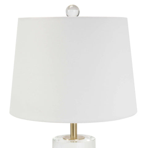 Joan Modern Column Table Lamp with Crystals Accent