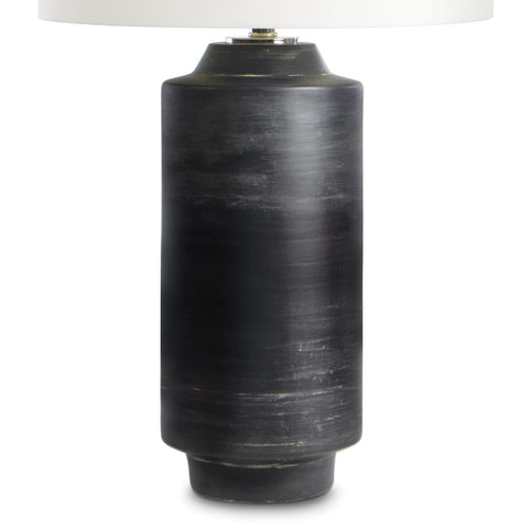 Dayton Industrial Column Accent Table Lamp with Finial