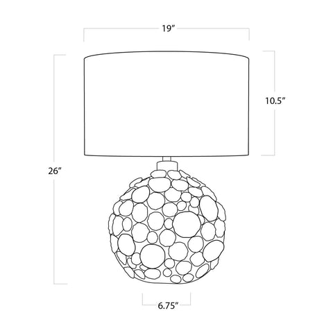 Lucia Coastal Handcrafted Round Accent Table Lamp