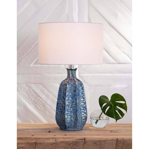 Antigua Coastal Accent Handcrafted Drum Table Lamp
