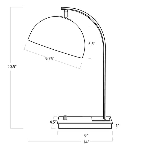 Otto Ambient Modern Task Lamp with Adjustable Head