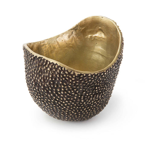Decorating Essentials Asymmetrical Gold Leaf Textured Decorative Bowl