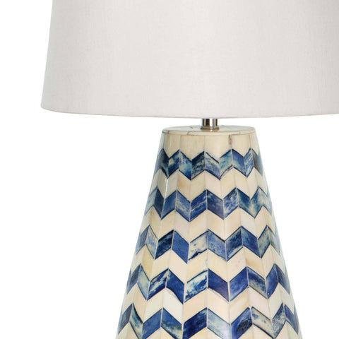 Accent Chevron Bohemian Table Lamp with Inlay
