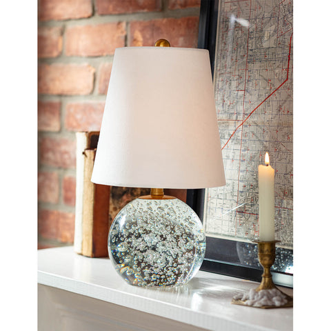 Bulle Accent Elegant Organic Table Lamp with Crystals