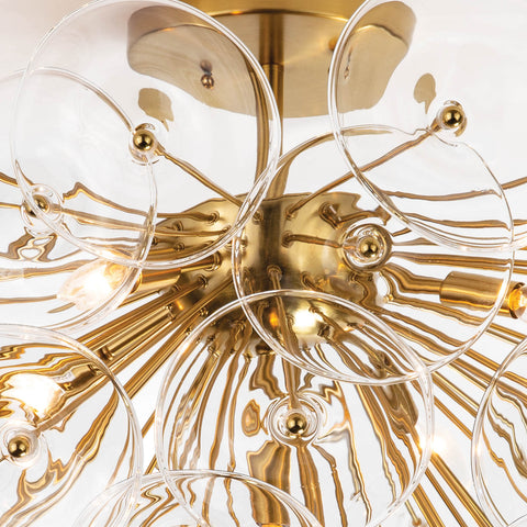 Poppy Ambient Modern Sputnik Semi Flush Mount Ceiling Light