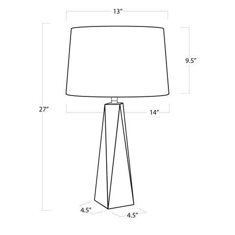 Angelica Accent Column Beveled Table Lamp