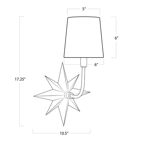 Etoile Accent Coastal Beveled Sconce Wall Light