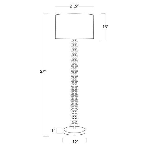Fishbone Elegant Handcrafted Floor Lamp