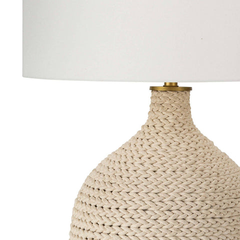 Biscayne Ambient Coastal Drum Table Lamp Handcrafted