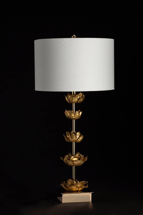 Adeline Column Accent Table Lamp with Carving