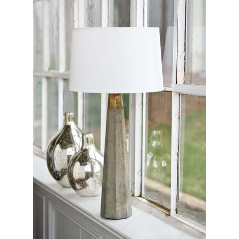 Beretta Concrete Column Table Lamp in Gray Designer Collaboration