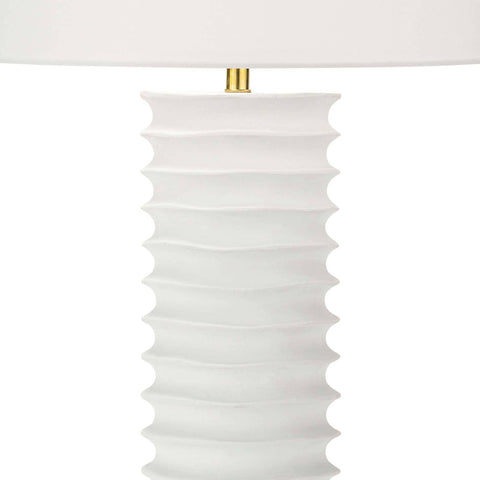 Nabu Column Table Lamp with Fluted Drum for Modern Decor