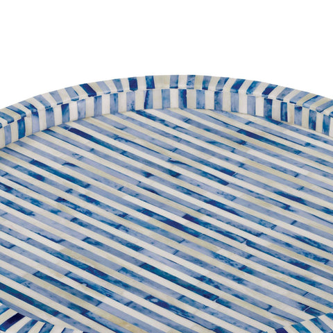 Regina Andrew Coastal Stripe Bone Serving Tray