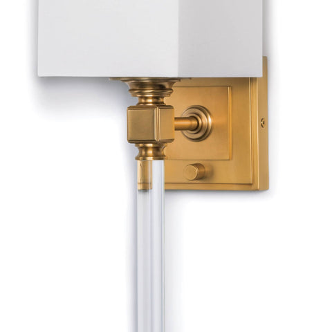 Accent Modern Sleek Stick Sconce with Crystals Wall Light