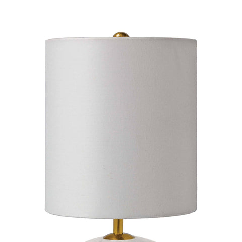 Accent Modern Drum Table Lamp in Alabaster