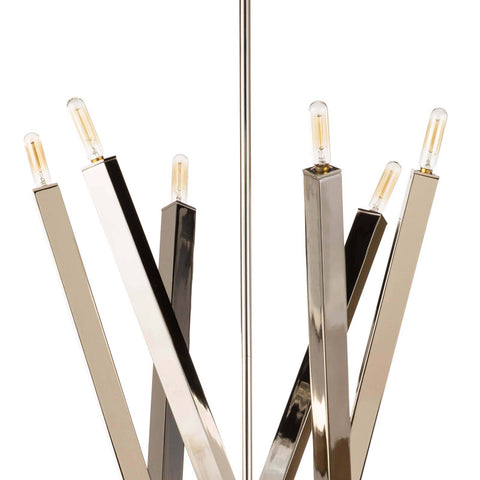 Viper Sputnik Chandelier in Silver Contemporary Ceiling Light