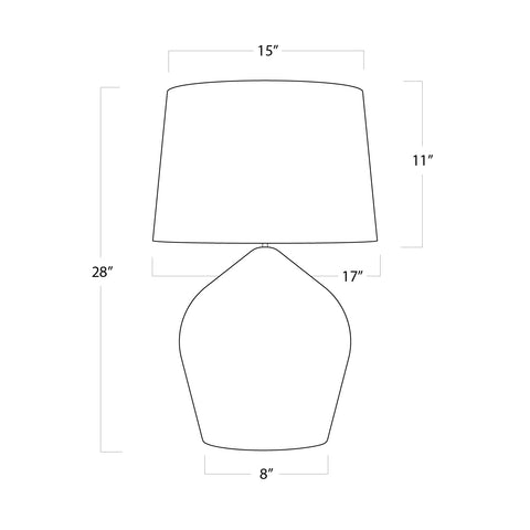 Georgian Accent Coastal Drum Table Lamp
