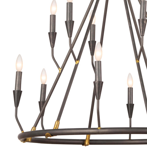 Sierra Rustic Candelabra Chandelier Ceiling Light