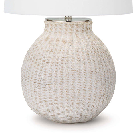Hobi Coastal Accent Handcrafted Round Table Lamp
