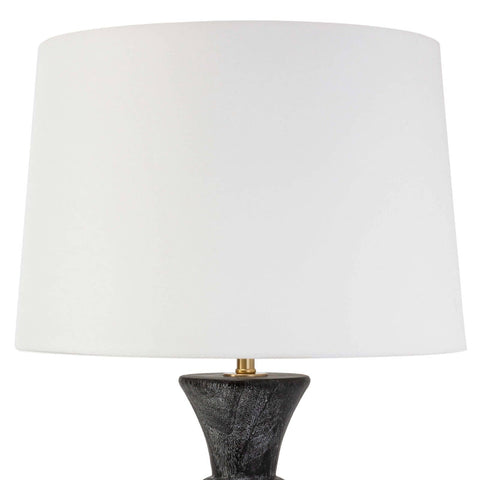 Vaughn Modern Column Table Lamp with Drum Shade