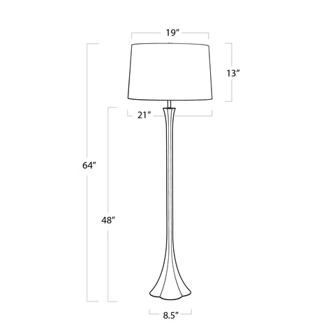 Lillian Ambient Modern Sleek Column Floor Lamp